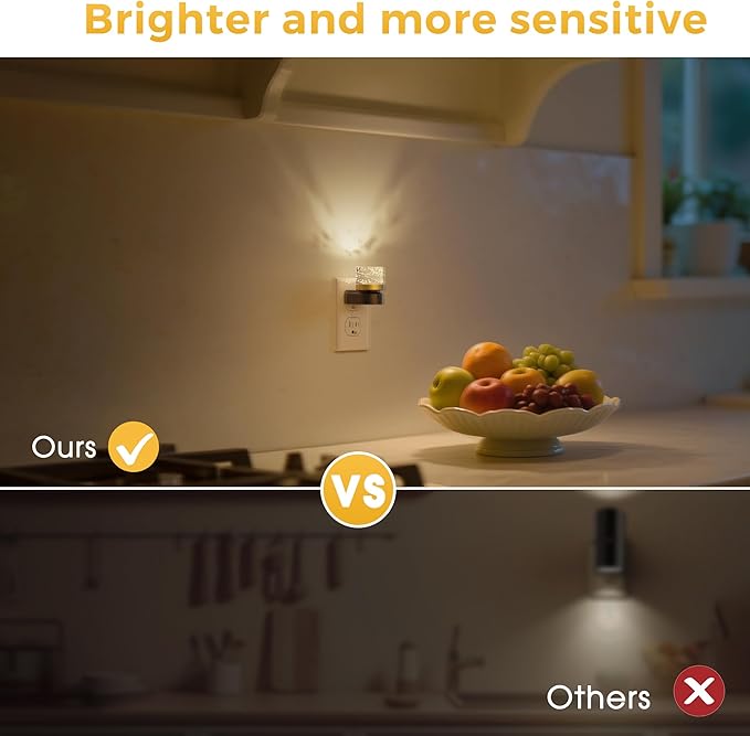 L LOHAS LED Night Lights Plug into Wall, 2 Pack 3000K/4000k/5000K Adjustable Color Temperature Bubble Night Light, Dusk to Dawn Sensor for Hallway, Bathroom, Rooms
