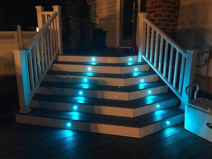 FVTLED LED Deck Light, Φ1.22 Low Voltage LED Deck Lighting RGB & Warm White Recessed Light RGBW Lamp