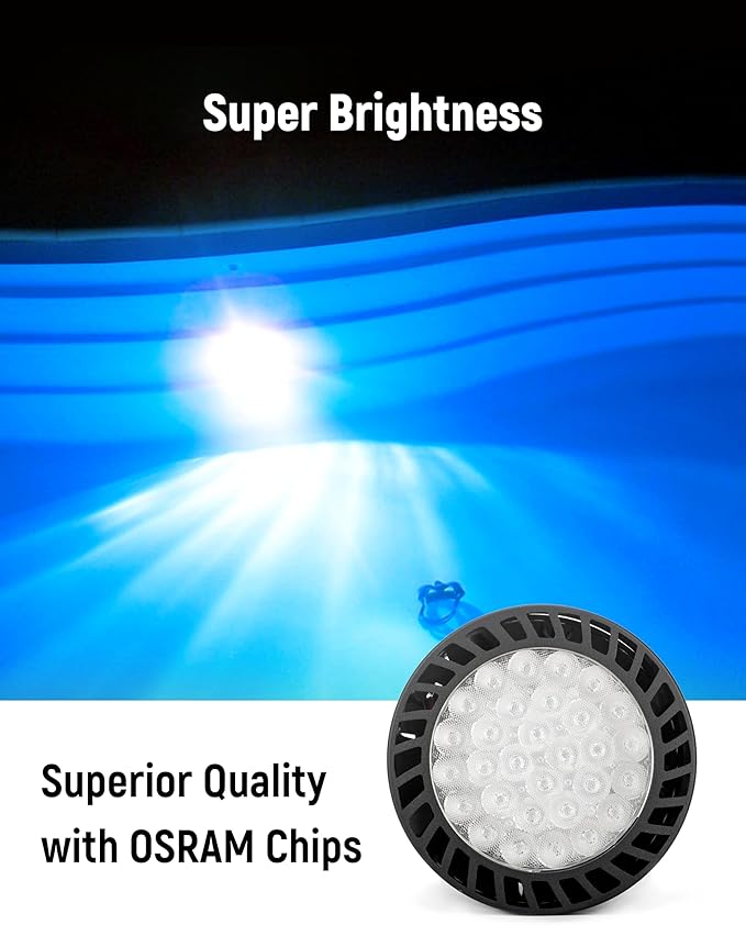 LED Pool Lights for Inground Pool 120V 50W, White 6000K Swimming Pool Light Bulb for Pentair Hayward Pool Light Fixtures