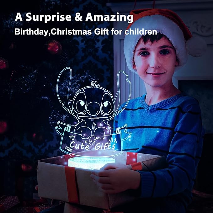 Hoofun Custom Night Light: 16 Colors DIY Personalized 3D Illusion Lamp with Remote Control, Anime Bedside Lamp, Merch Gifts Stuff for Girls Kids Room Decor Birthday Decorations Christmas Holiday