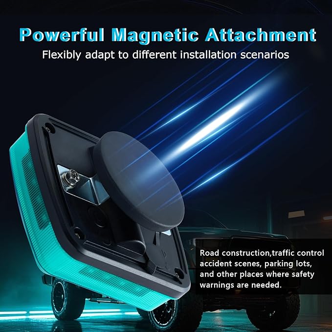 Wireless LED Road Flares for Emergency,Rechargeable Safety Flashing Lights for Vehicles,Portable Strobe Light Magnetic Emergency Strobe Light Kit for Trucks