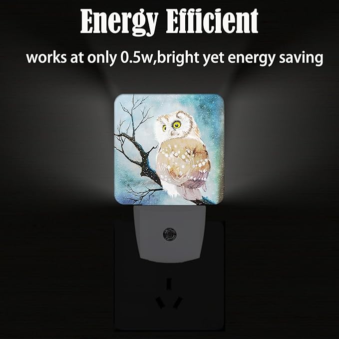 Winter Snow Cute Night Light,Plug Into Wall with Dusk to Dawn Light Sensors, Warm Nightlights for Bedroom, Bathroom, Hallway, Kitchen, Gifts Ideal for Boys Girls Women Men