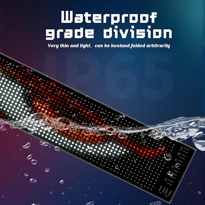 Devil's Eye:14.72"x3.62" Programmable ojos led para carro Windshield Display for Sedans, SUVs & Medium Trucks - USB-Powered LED Matrix Panel, Remote/App Control, Custom Car