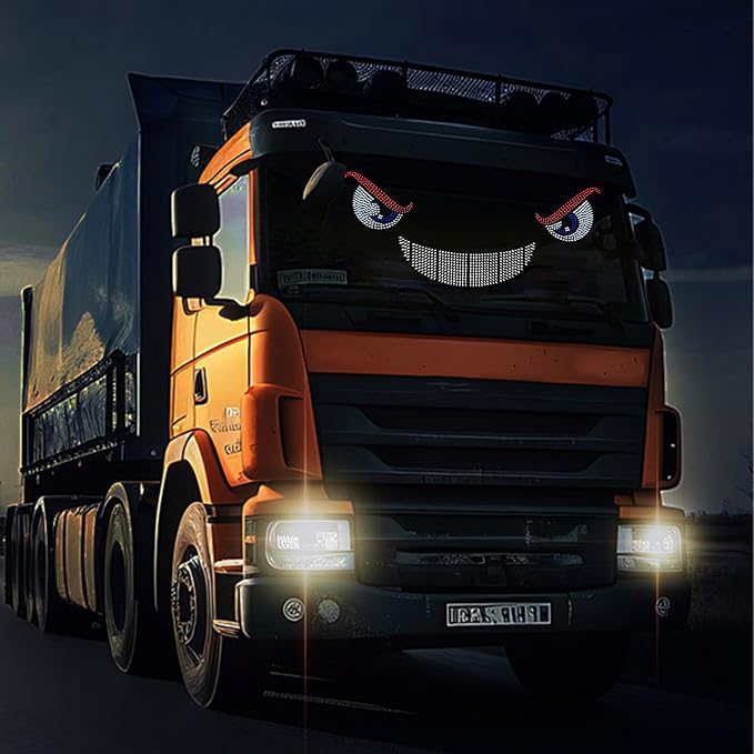 RGB LED Devil Eyes Light for Car, Dynamic LED Lights for Car Windshield, Devil's Eye Strips with One Key Control, USB-Powered for Truck/SUVs (XL-14)