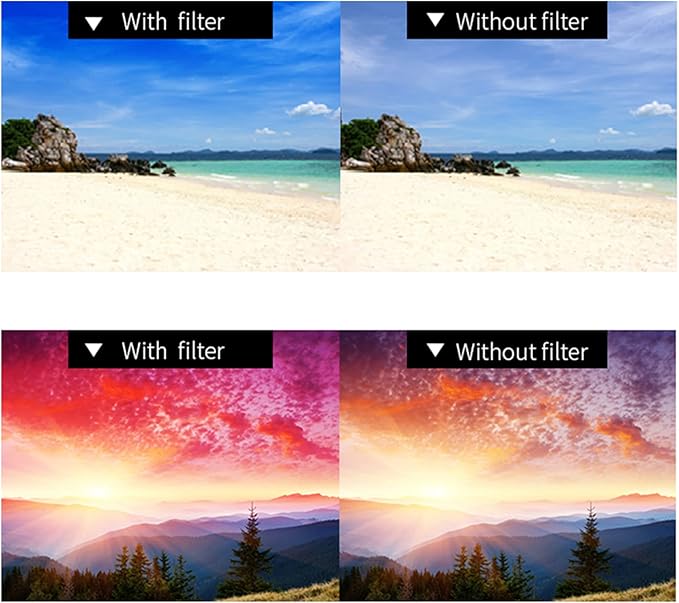 Sunset Ambient Light Film 2.6 Inch Transparent Orange Filter Sheet for Atmosphere Lighting and Multi-Color Sunset Lamp Effects