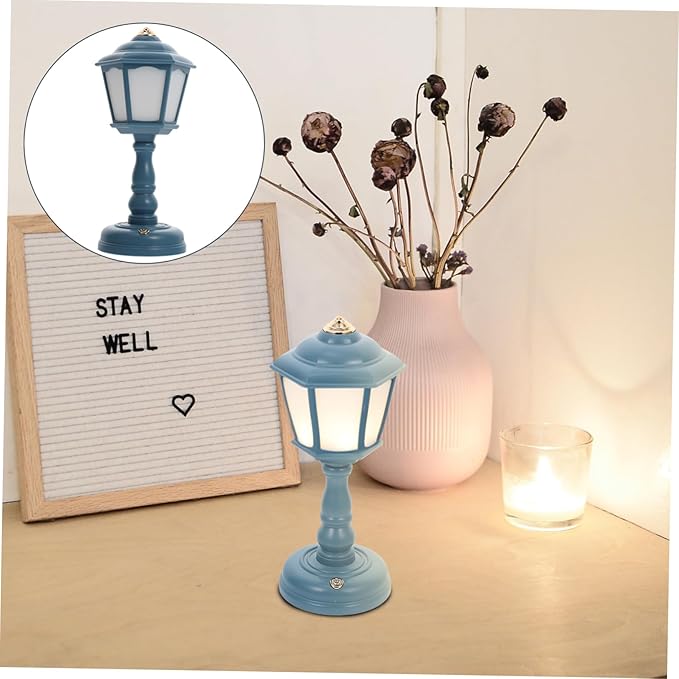Retro Palace Lantern Bedroom Night Light Rechargeable Table Lamp USB Mini Desk Decor