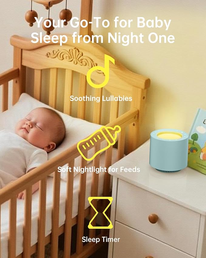 Sleep Sound Machine: Red Light Therapy White Noise Sound Machine with 38 Soothing Sounds & Calming Womb Soother, Memory Function, Dimmable Nursery Night Light with Timer for Baby Adult Gift (Slate)