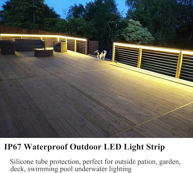 JOYLIT 24V LED Strip 4000K Natural White Outdoor Waterproof, UL Listed Pro 16.4FT 817LM/FT Ultra Bright 238LEDs/M 2835 CRI 92+ 120W 13000LM Dimmable LED Tape, Task Light Strip for Pool, Commercial
