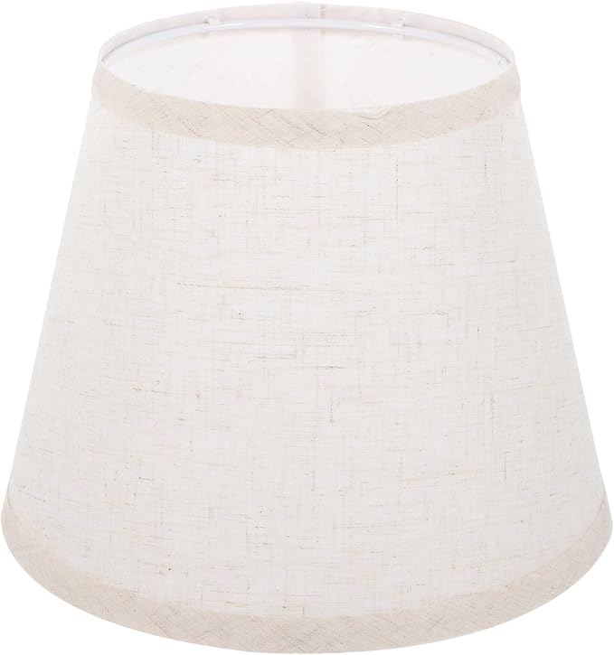 BESTonZON Linen Lampshade Cover for Table Lamp E27 Base 5.5 Inch Mini Round Cone Cloth Light Shade Suitable for Home and Office Lighting