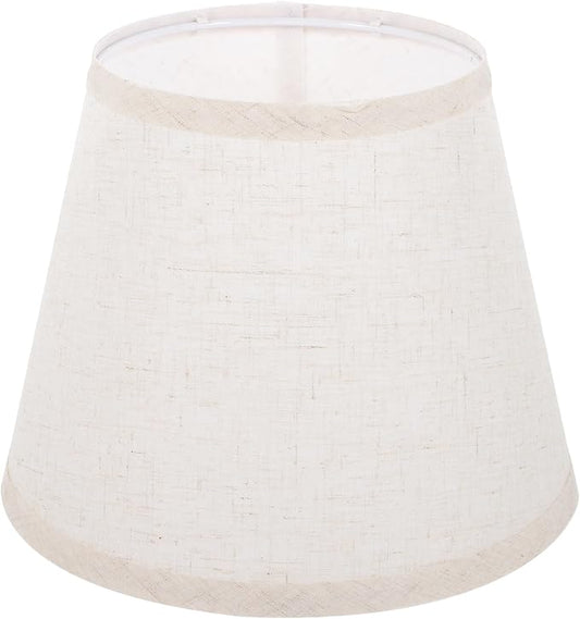 BESTonZON Linen Lampshade Cover for Table Lamp E27 Base 5.5 Inch Mini Round Cone Cloth Light Shade Suitable for Home and Office Lighting