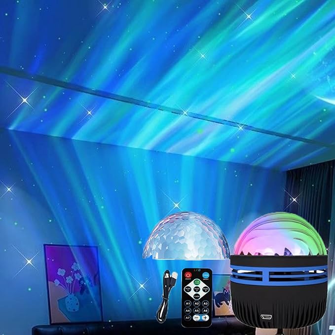 Ocean Wave Projector, Light Projector with Remote Control, Night Light Projector with 14 Light Effects for Kids Adults, for Gaming Room/Bedroom/Ceiling/Party, Home Decor Birthday Christmas Gifts