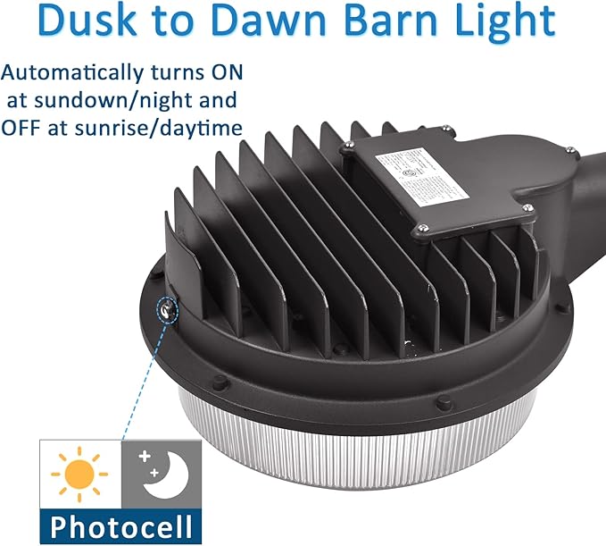 100W LED Barn Light, SZGMJIA Dusk to Dawn Outdoor Yard Light with Photocell, Ultra Bright 15,000LM 5000K Daylight, 1000W MH/HPS Replacement,100-277V IP65 Waterproof for Security Area Light, ETL Listed