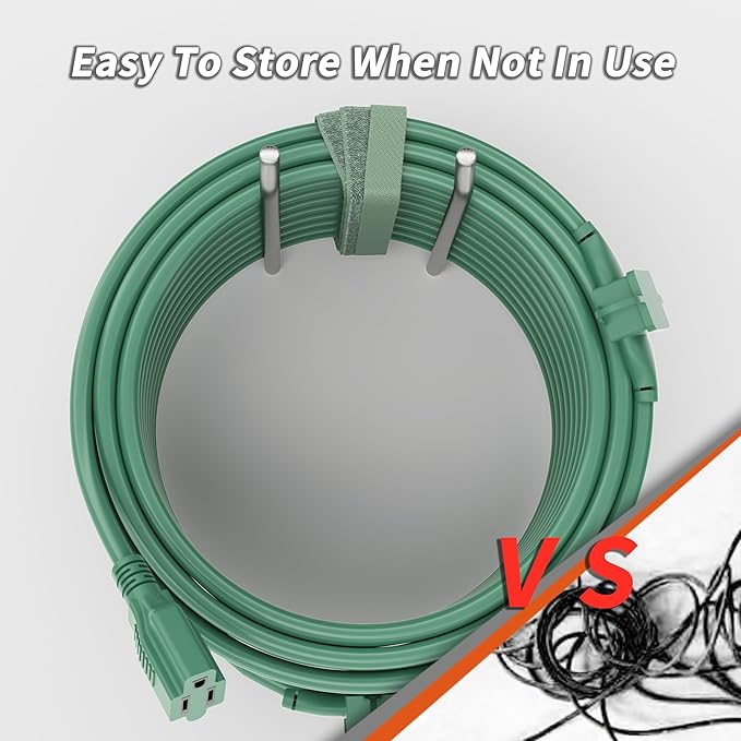25 FT Green Outdoor Extension Cord with Multiple Outlets, 16/3 Gauge Outdoor Green Extension Cord Evenly Spaced 3 Outlets Plugs Waterproof, 13AMP 1625W 125V 16AWG SJTW, ETL Listed