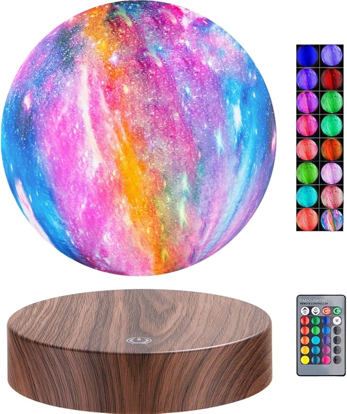 VGAzer Floating Moon Lamp -3D Galaxy Levitation Moon Light,Magnetic LED Night Lights for Girls Boys Kids Women Birthday Graduation Gifts