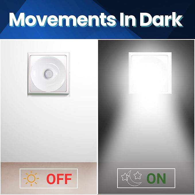 Bright Night Light LED Motion and Light Sensor AC Outlet Plug-in Flexible Neck Rotatable PIR Automatic Lamp Dusk to Dawn (5, Watts)