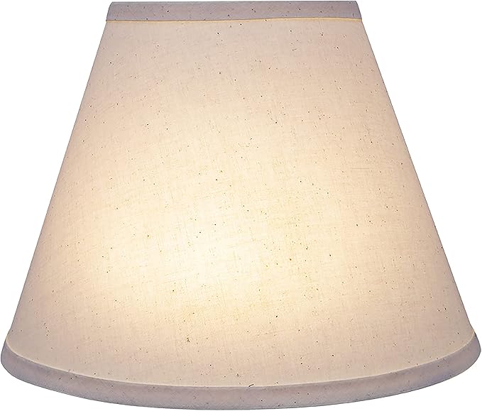 Aspen Creative 58876A Transitional Empire Shape Uno Construction Lamp Shade in Ivory, 6" Top x 12" Bottom x 9" Slant Height