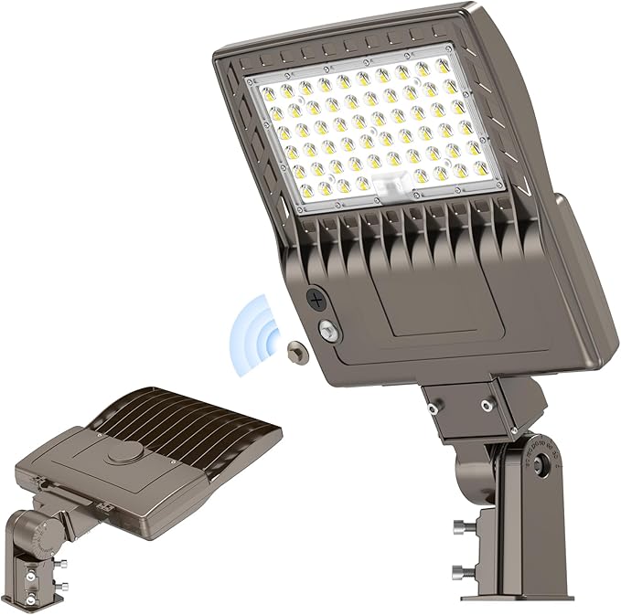 200W LED Parking Lot Light Power Adjustable, Dusk to Dawn LED Shoebox Flood Pole Light Outdoor Parking Lighting with Slip Fit 30,000LM 5000K IP65 Waterproof 100-277V DLC UL Listed