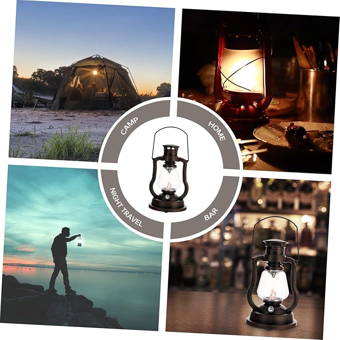 1pc Vintage Kerosene Lantern Rechargeable Design Cozy Atmosphere Light for Home Bar and Festivals Rustic Portable Decor for Indoor and Outdoor Use