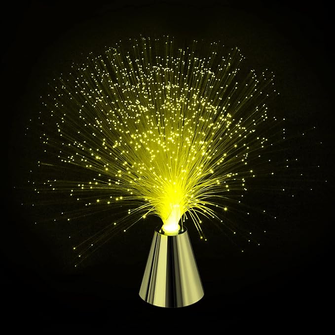 Sensory Fiber Optic Lamp - LED Color Changing with Cone Base - Fiber Optic Lights with Battery Powered - Calming Mood Night Light …