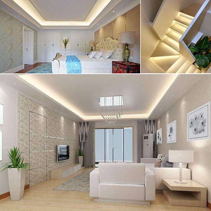 SUYOOULIN LED Strip Lights, 30000LM AC110V/120V 33ft/10m SMD 2835 1200 LEDs Light Strips, High Voltage Flexible Tube Waterproof IP67 LED Ribbon for Home Kitchen Decor(Warm White 3000K)
