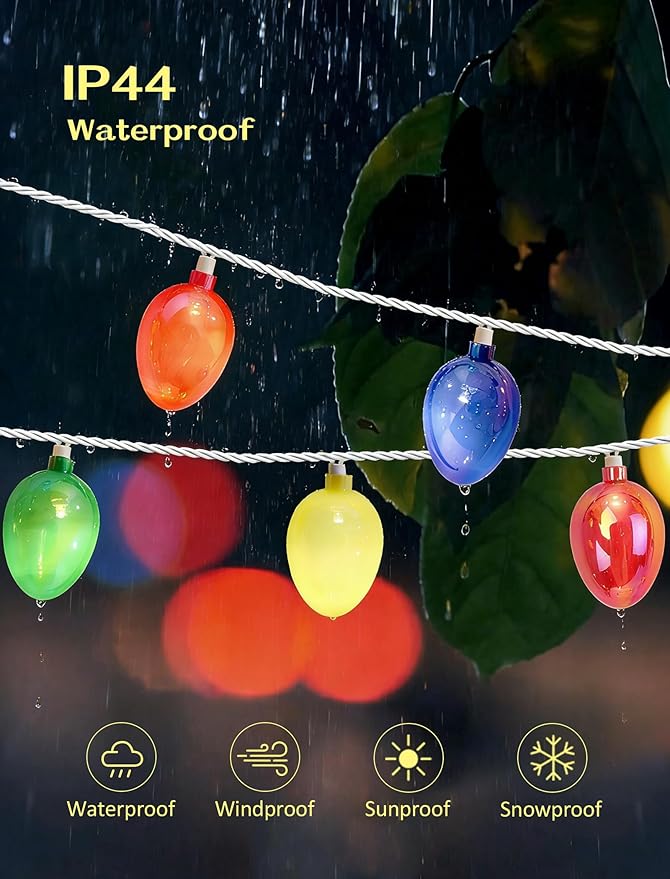 12FT Easter Egg String Lights – Pastel 3D Fairy Lights for Bedroom, Spring Decor, Mantel, Party – Warm Glow, Plug-in, Connectable