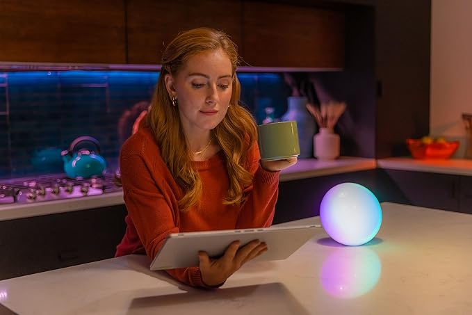 BlissLights BlissRadia - Smart LED Entertainment Lamp and Night Light with 16 Million Colors + Color Shifting Scenes, Compatible with Alexa and Google Home