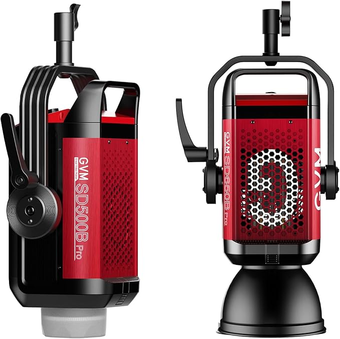 GVM Pro SD500B 500W Led Video Light, Studio Lights with Bowen Mount, 61600lux/1m Photography Lighting kit with 45° Standard Cover, Continuous Output Video Lighting with Controller, CRI 97+, 2700-6800K