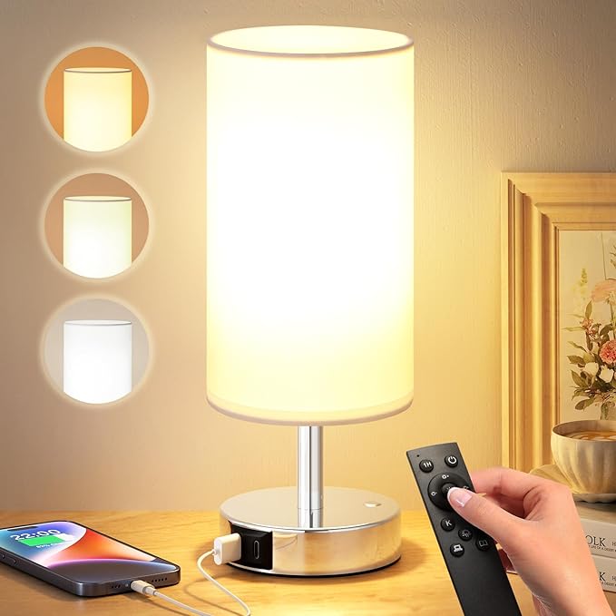 Light Therapy Lamp 10000 Lux, Sun Lamp with Remote, 3 Color Temperature & Stepless Dimming, White Happy Sunlight Lamp, Daylight Lamp for Home, Office, Decoration Use As Lift Mood, Happy Life