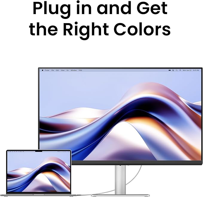 BenQ MA320UP 32” 4K 3840x2160 Monitor for MacBook® Pro/Air, Dual USB-C, 90W Power Delivery, Mac Color Match, USB Hub, Brightness & Volume Control on Mac, Height & Tilt Adjustable Stand, P3 Color Gamut