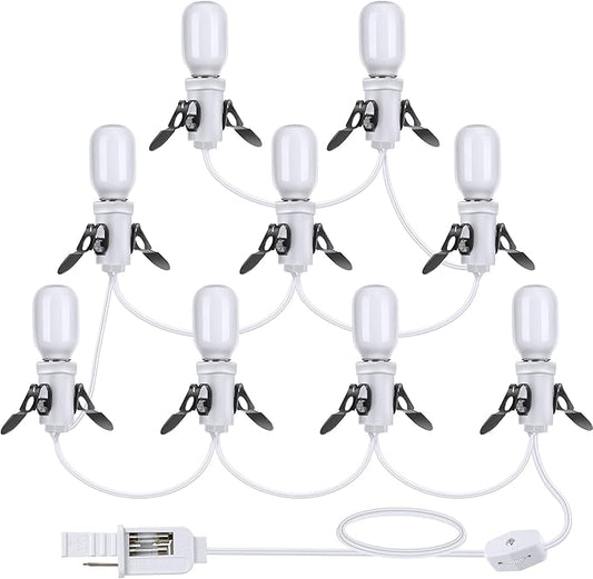 Meonum Christmas Village House Accessories Cord 9 LED Light Bulbs, Christmas Blow Mode Light Kit with Switch Compatible with Dept 56 Christmas Holiday Craft Projects Decorations Decor