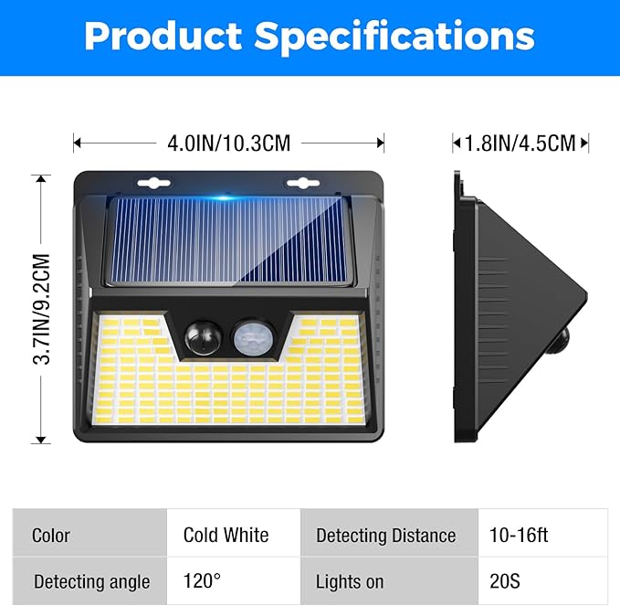 Peasur Solar Lights Outdoor Waterproof [12 Packs/140 LEDs], 3 Lighting Modes Solar Motion Sensor Light Outdoor, Ultra Bright Security Lights Outdoor Solar Lights for Outside Fence Yard Patio Deck