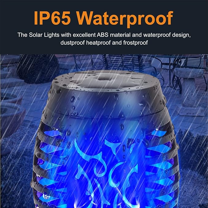 Solar Lights Outdoor, 8Pack Solar Torch Light with Flickering Flame for Garden Decor, Waterproof Outdoor Lighting Landscape, LED Flame Torches for Outside Patio Pathway Yard Decorations