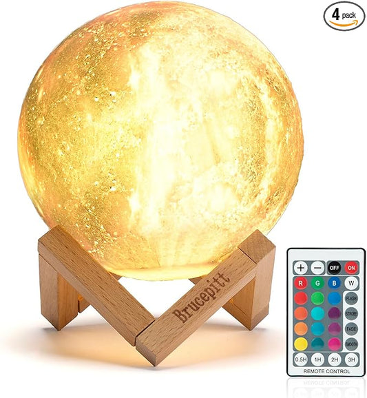 Moon Lamp Galaxy Lamp Upgraded Timing 4.7 Inch 16 Colors 3D Moonlight Galaxy Light,Moon Night Light for Adults,Kids Lamp Moon Gifts for Women Girls Boys Bedroom