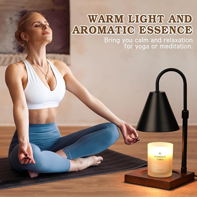 Modern Candle Warmer Lamp 2 Pack, Dimmable Candle Lamp Warmer with Timer, Birthday Gifts for Women Who Have Everything,Gifts for Mom,Height Adjustable Candle Lamp, Cozy Living Room Bedroom Decor