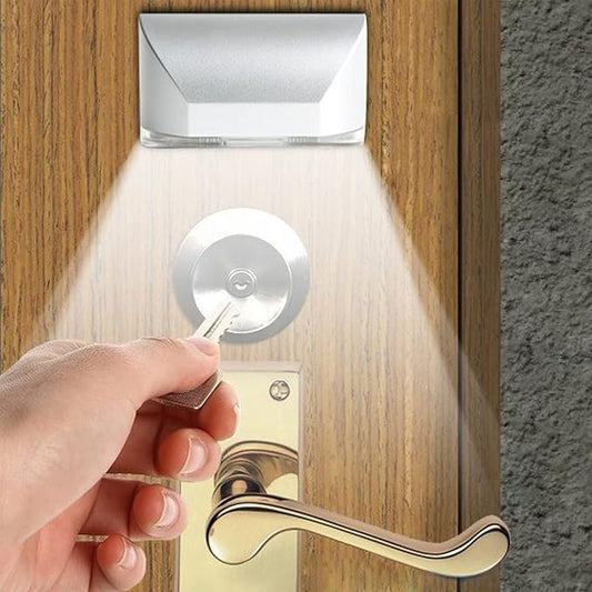 Door Light, Keyhole Light with Auto Sensor Motion Detector, LED Night Light for Bathroom, Kids Room, Kitchen, Bedroom, Stairway(Silver)