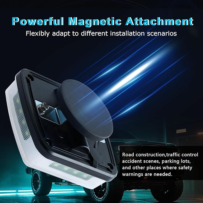 Wireless LED Road Flares for Emergency,Rechargeable Safety Flashing Lights for Vehicles,Portable Strobe Light Magnetic Emergency Strobe Light Kit for Trucks