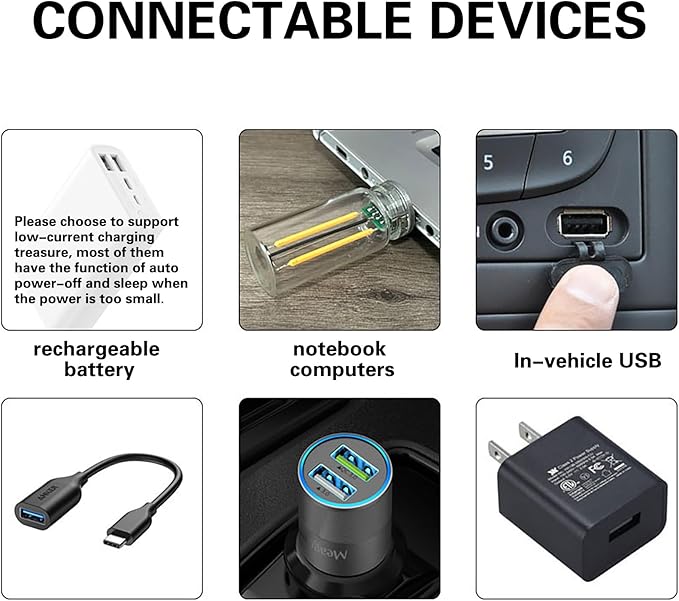 Retro Car Lamps,Interior Car Lamps,USB LED Interior Atmosphere Lights,Touch Control LED Night Light Mini USB Lamp with Multi-Color Ambient Lights for Bedroom (Blue)