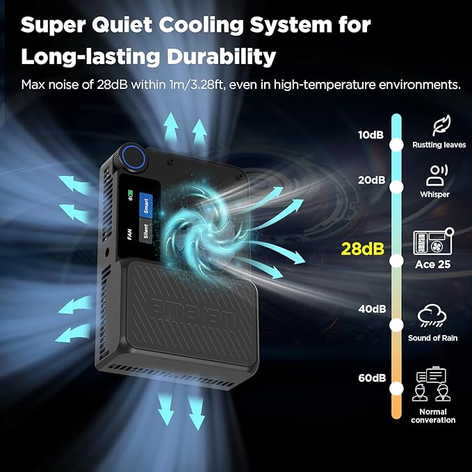 amaran Ace 25x Travel Ready Compact LED Light Creator Kit with Ace Lock Quick-Release Mount, Optical Design, and Long-Lasting Battery (Charcoal)