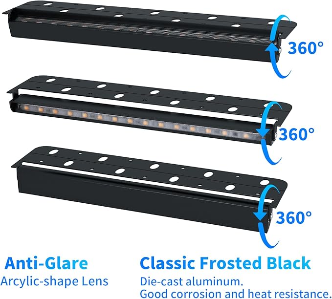 8-Packs 5W 12 Inch LED Hardscape Paver Lighting,12V AC/DC Low Voltage Retaining Wall Lights,LED Landscape Lighting,2700K Soft White Outdoor Step Light,50,000 Hours Lifespan-Black