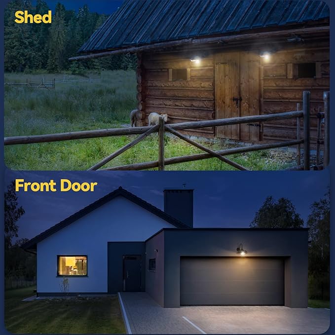 APONUO Solar Barn Light with 3 Lighting Modes, Solar Wall Lights Outdoor Motion Sensor Waterproof Rustic Vintage Gooseneck Solar Shed Light for Barn, Wall, Farmhouse, Chicken Coop (Warm Lighting)