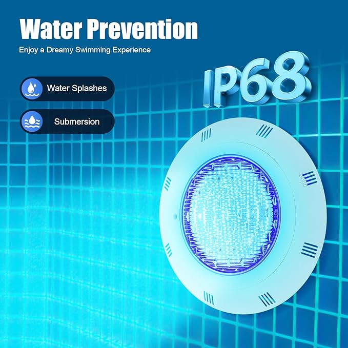 11.6" Submersible Led Light, 12V 36W Color Changing Pond Lights Led Underwater with Remote Controller Inground Pool Light 7Colors + 3Color Change Modes RGB IP68 Waterproof Surface/Wall Mounted