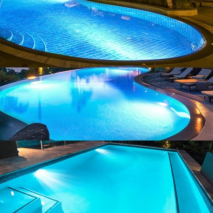 LED Pool Light for Inground Pool 120V 65W PRO, White Light 6500K with 6500lm High Brightness, Replace 300-800W Halogen Light