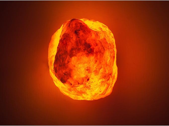 The Body Source Himalayan Salt Lamp 10-12 Inches (11-15lb) | Includes Dimmer Switch | Natural Salt Rock Lamp with Handcrafted Wooden Base & Night Light (Bulb Replacement) (Pack of 2)