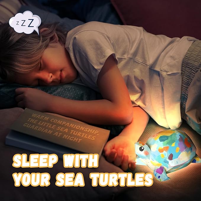 Paint Your Own Turtle Lamp Kit, Arts and Crafts for Kids Ages 8-12, Arts and Crafts for Kids 4-6, DIY Turtle Gifts for 10 Year Old Girl, Art Supplies for Girls Boys Birthday Ages 3 4 5 6 7 8 9 10 11+