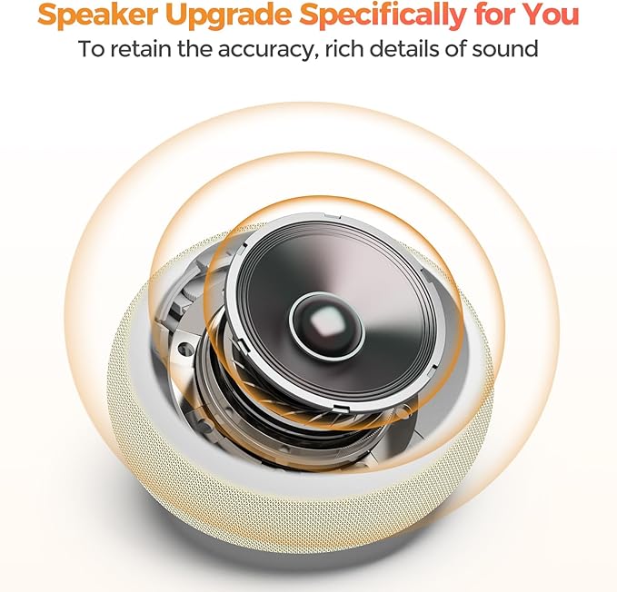 Reacher Auto-Dimmable Alarm Clock White Noise Machine with Night Light, 20 Soothing Sounds, Sleep Timer, Fabric LED Display, Precise Volume Control, Small Sound Machine for Nursery, Baby