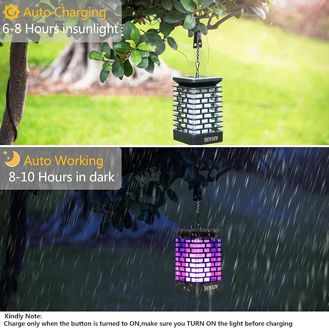 EOYIZW Solar Lights Outdoor, 99 LEDs Halloween Outdoor Lantern IP65 Waterproof Solar Garden Lights Decor for Halloween Garden Yard Porch Patio 2 Pack