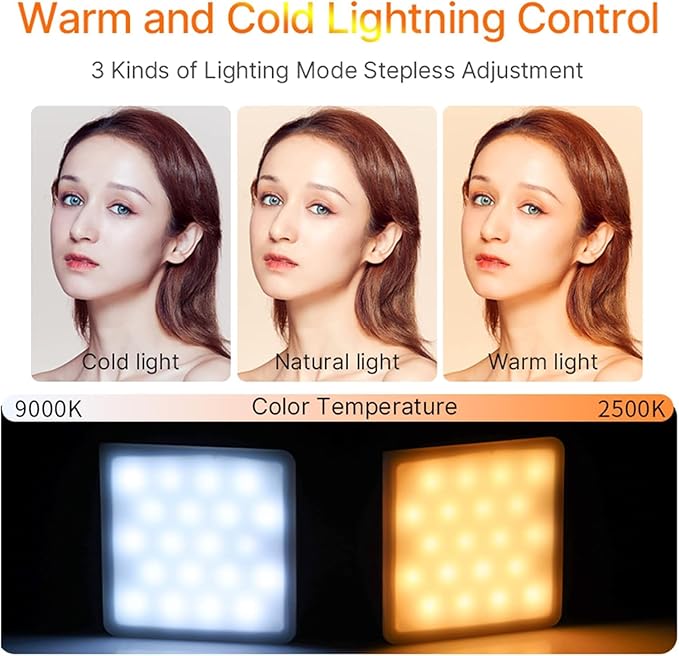 ULANZI VL49 Pro RGB Video Light, Mini Rechargeable LED Camera 360° Full Color Portable,2500-9000K Dimmable LED Panel Lamp w LCD Display,Photography Lighting Support Magnetic Attraction