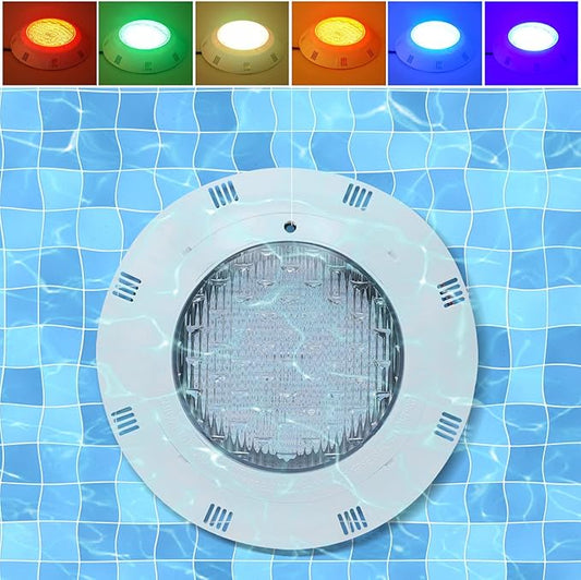 DONSU AC12V RGB Submersible LED Swimming Pool Light Spa Light 7 Colors Changing Underwater Light for Inground Swimming Pools, Home Aquariums, Fountains, and Ponds IP68 Waterproof (36W)