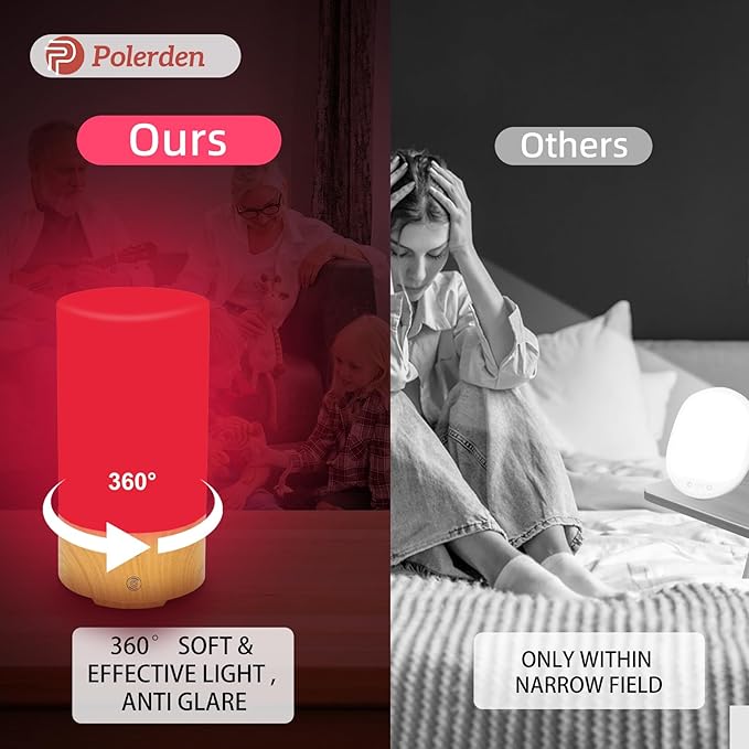 670nm Red Light Therapy Sleep Device,10,000 Lux Sun Lamp, Sunlight Lamp, Dual Function Sleep Aid and Red Night Light Lamp For Support Deep Relaxation and Improve Sleeping for Adult & Kid Bedroom, Gift