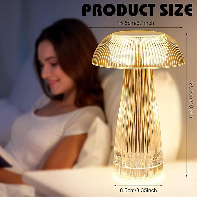 Crystal Lamp, Crystal Table Lamp Rose Crystal Lamp USB Diamond Table Lamp 16 Color Changing Touch Crystal Lamp (J)
